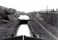 Cromford Canal lock gates at Codnor Park