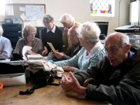 Members of the Derbyshire Ancestral Research Group in the Chapel on Birchwood Lane