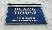 A sign taken down from the Black Horse Inn, 2013 Lower Somercotes