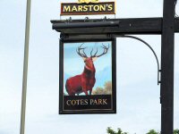 Marston@s Cotes Park Pub sign 2013