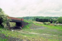 The Road Bridge in the middle of Jubilee Hill which carries the B600, were the railway passed under years ago