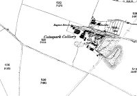 Map of Cotes Park Colliery and Cotes Park Farm the old Engine House and Shaft are shown on the map close to Cotes Park Farm