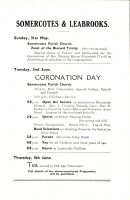 Somercotes & Leabrooks Coronation Day Programme of Events 1953