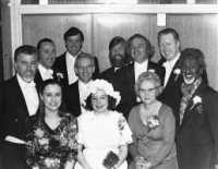 Members of Somercotes Choral Society Dr. Lawrence on far right.