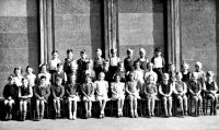 Pupils at Somercotes Junior School circa late 1940s