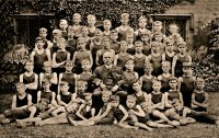 Early photograph of Boy Swimmers at Somercotes School