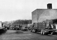 Kniting machines arriving at the new Dalkeith factory in 1964
