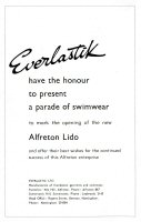 Everlastic advertisement in the programme for the opening of Alfreton Lido. The members of staff at Everlastic put on a parade of swimwear garments made at the Somercotes factory