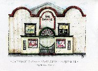 The Empire Cinema Nottingham Road, drawing from artists recollections, there were only two arches at the front.
