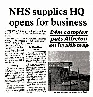 Newspaper Article for the opening of the NHS Supplies HQ 17th July 1986.