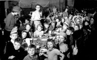 Somercotes Junior School Christmas party circa 1945-46.