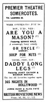 Newspaper advertisement for the Premier Theatre for the week commencing 1st July 1935.