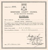 Ernest Goodall, of Brendon Avenue, Air Raid Protection Certificate 10th February 1939.