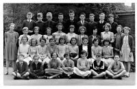 Pupils at Somercotes Junior School circa 1956.