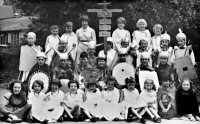 Pupils at Somercotes Junior School in the play Caracas circa 1930s.