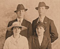 George Roberts and family members, George fought in the First Word War.