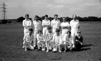 Ripley & Heanor Newspaper photograph of Derbyshire Cricket Club eleven date not known.