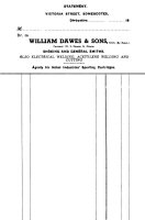 Blank Invoice for William Dawes and Sons Blacksmiths of Victoria Street Somercotes.
