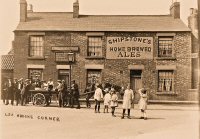 Note the spelling Lea Brooks, the two words being separate. The word 'Leah' means a clearing in the woods and 'Brooks' is plural as there were two brooks. Joined together the name Leabrooks became the current name for the village.