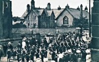 Somercotes Boys Brigade Band outside St. Thomas Church