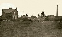 Cotes Park Colliery showing the three Head Stocks early 1900s