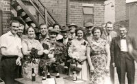 Flower Show in the back yard of the Greyhound Pub at South Normanton