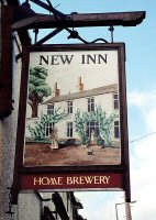 The New Inn pub sign Birchwood Lane. This pub has now been demolished