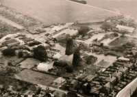 Aerial View of Riddings Windmills 1946 shows BRS Yards and Greenhill Lane around 1946