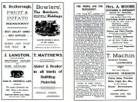 Advertisements for Riddings and local area shops