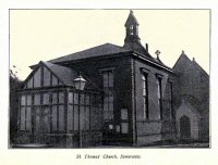 The Church of St. Thomas Photograph taken prior to the building changes circa 1902