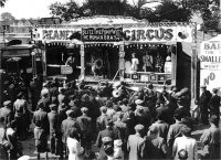 Circus in Somercotes circa 1950's in the Market Place now a car park