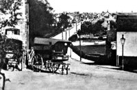 Lower Somercotes. A Brooke Bonds Tea Cart, Lower Somercotes. The photograph has been dated to 1904.