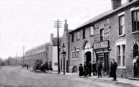 Somercotes, Nottingham Road. A photograph taken of Nottingham Road, Somercotes showing Oporto House, then owned by George Beastall. It dates from around 1910. Early 1900's Beastall's Shop, Beastall's Corner (now Archway Interiors)Nottingham Road