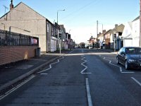 Somercotes, Nottingham Road. A photograph of Nottingham Road, Somercotes, taken in 2012.