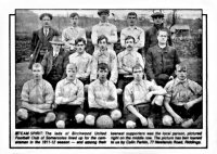 Newspaper article showing the Birchwood United Football Club in the 1911-12 season