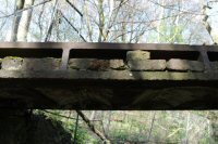 The first Bridge across Spring Road from the Riddings end. This was an old Tramway Line photographed in April 2014