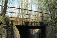 The old Railway Bridge over Spring Road, Spring Road leads from Riddings into the Ironworks