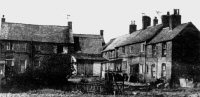 Pennytown Cottages. Said to be the smallest Town in England. The date of the photograph is not known.