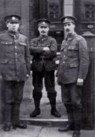 John 'Jack'Tomlinson (Left hand side) WWI 1918 lived at 27 Bonsall Row, Somercotes