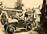 Paddy the Dog with owner Mr Riley c1930's