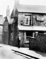 The Rifle Volunteer, Birchwood Lane. The photograph probably shows the landlord at the time.