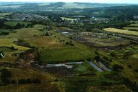 The old Kempson's site after clearing (centre right), and before the opencast.