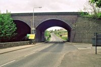 View through the railway tunnels on the B600 Pye Bridge towards Jubilee Hill (2012)