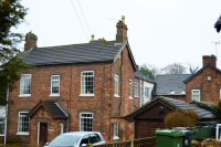 Front of the buildings which was a part of the old Rose & Crown Inn, which closed around 1910. It was converted to four separate dwellings.