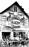 A very early photograph of the Premier Cinema taken on Nottingham Road. The cinema opened in 1912 this could possibly be the opening of the Cinema.