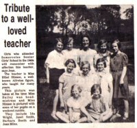 Somercotes Senior Girls School pupils and teachers 1940s