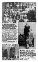 A newspaper cutting showing pupils from Somercotes Infants School on Sleetmoor Lane. The photograph dates from around 1917.