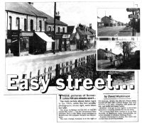 Newspaper cutting 1960's - Somercotes Hill - updated photos of the same scene