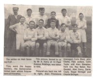 A newspaper article regarding the Somercotes United Football from 1945.