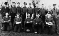 A photograph of the team which played in the Mid Derbyshire League of 1899